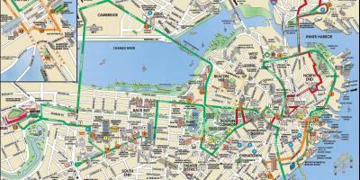 Boston hop-on-hop-off orga tour mapa