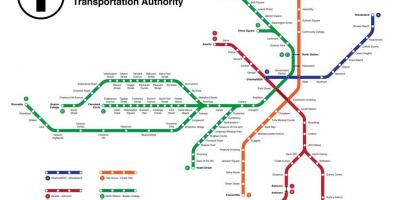 Metroa Boston mapa
