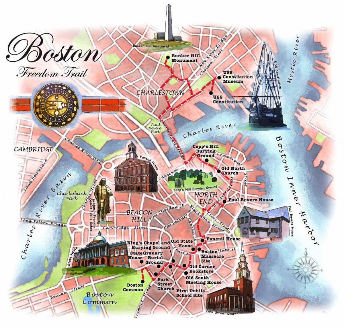 mapa Boston askatasuna mendi