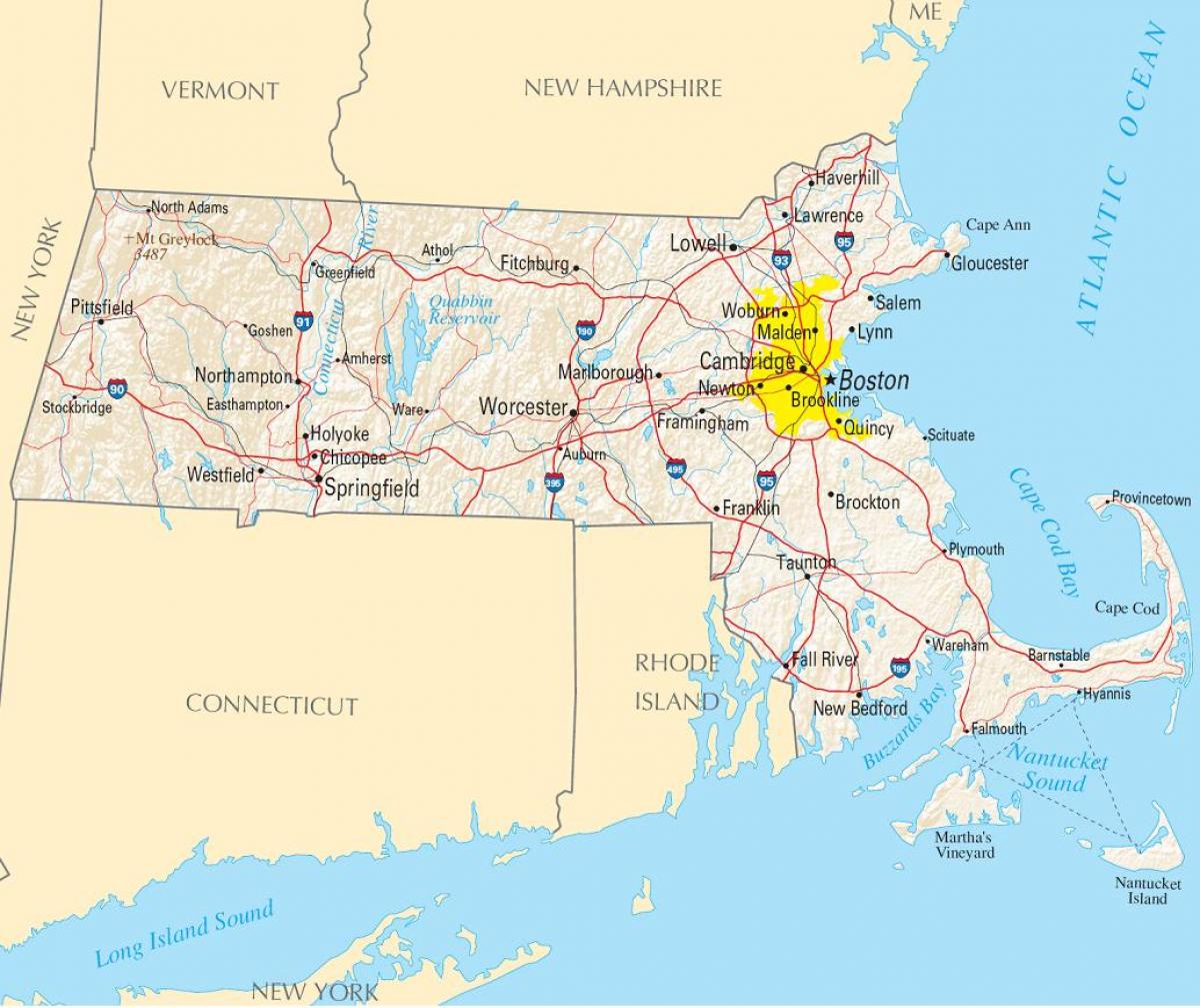 mapa Boston, aeb