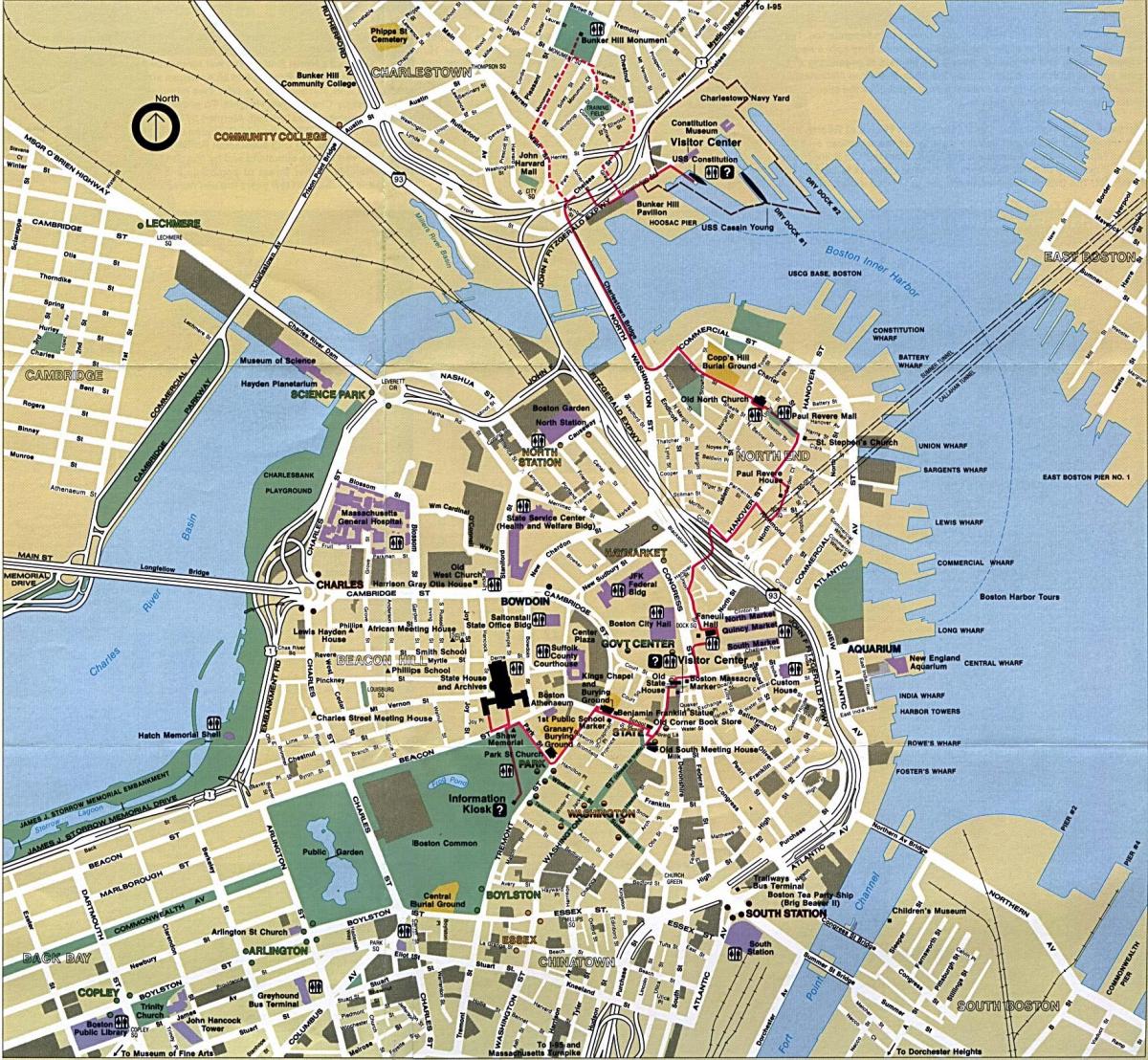 Boston hiriko mapa
