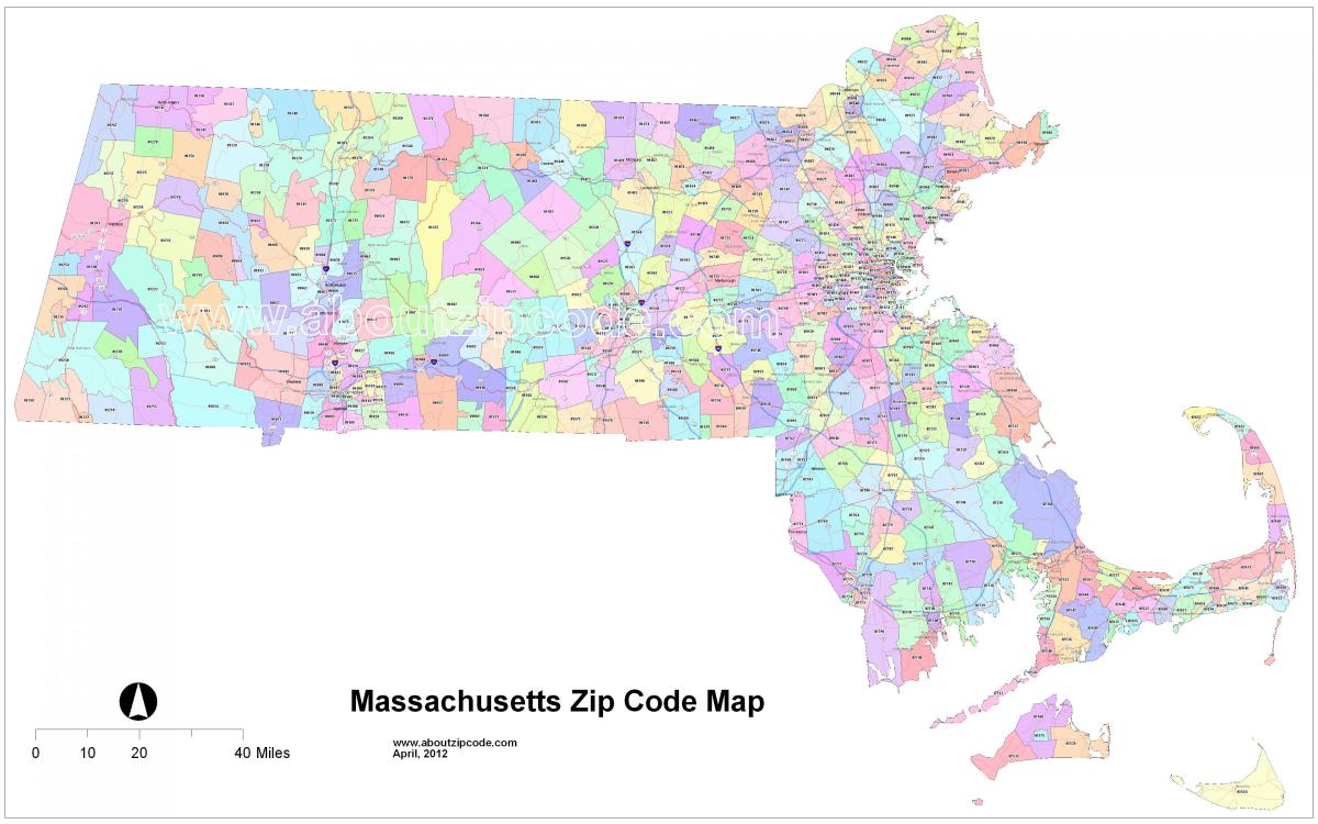 zip code mapa Boston