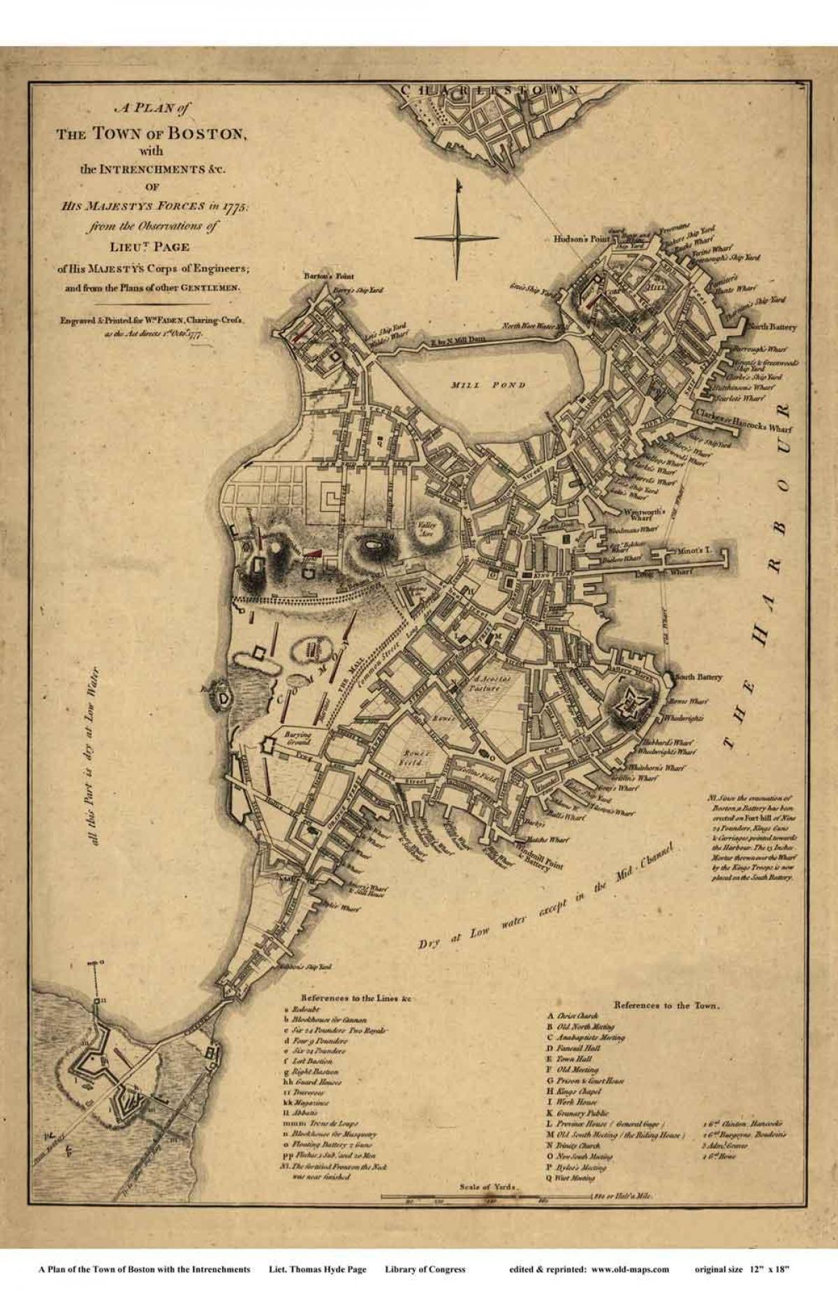 mapa historikoa Boston