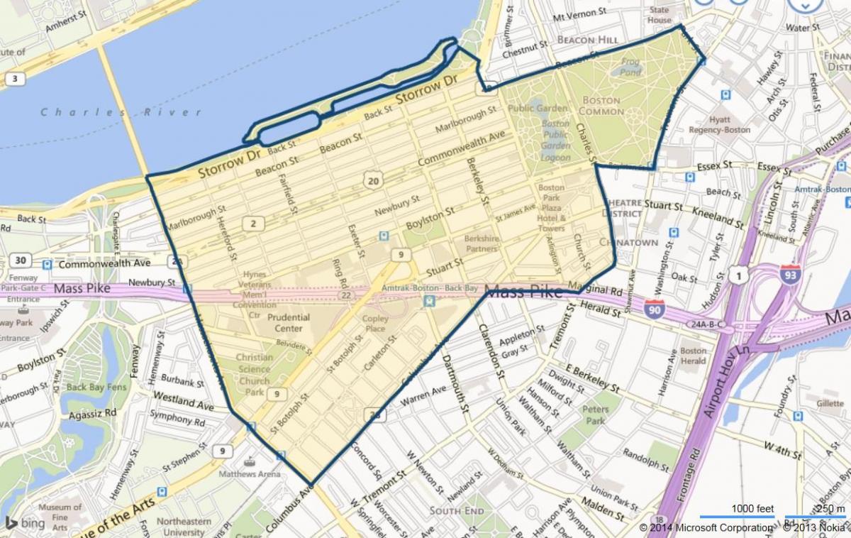 atzera Boston Bay mapa