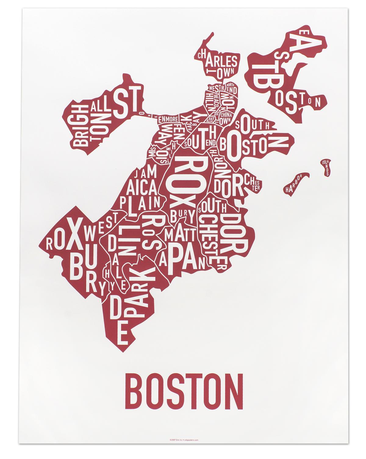 Boston hirian mapa