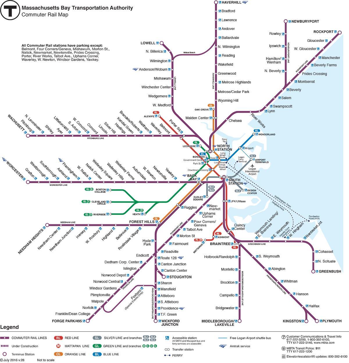 aldiriko trenbide-mapa Boston