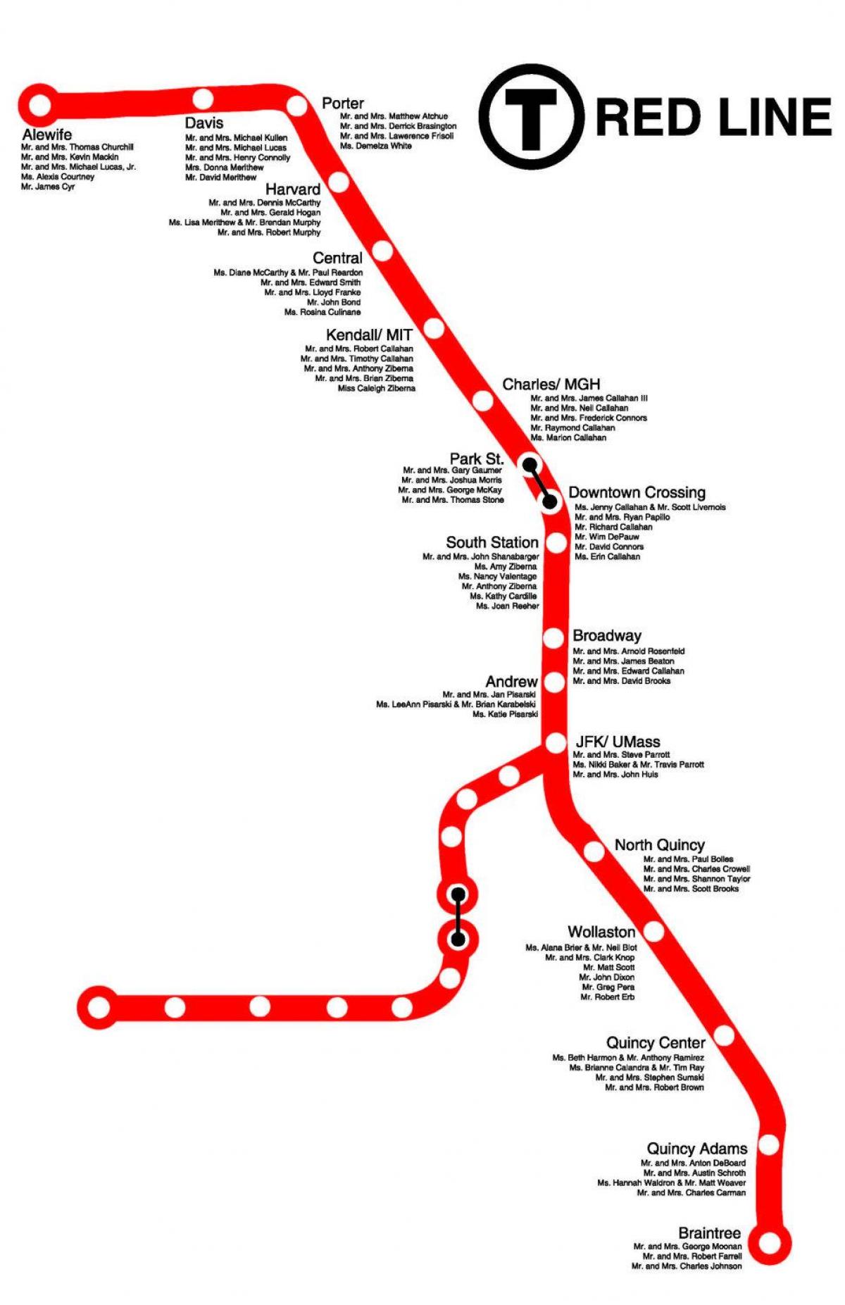 red line Boston mapa