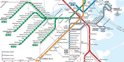 Mapa Boston metroa