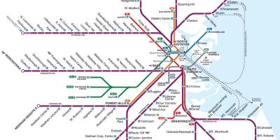 Boston tren geltokia mapa