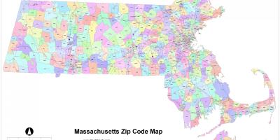 Zip code mapa Boston