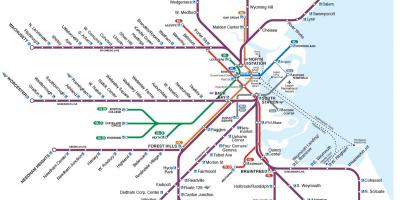 Aldiriko trenbide-mapa Boston